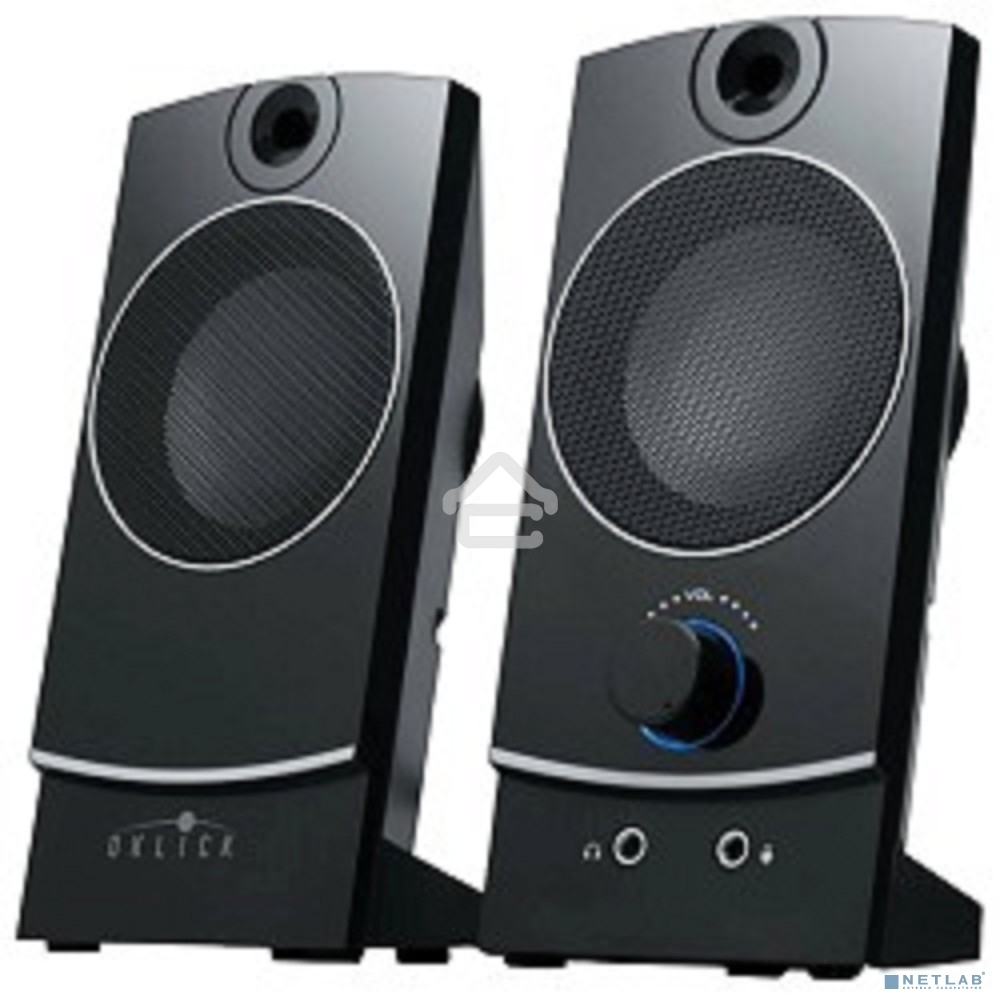 Акустическая система Oklick OK-118 2.0 черный 4Вт