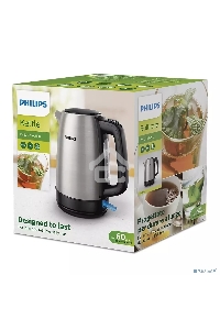 Чайник Philips HD9350/90, 1,7 л, 2200 Вт, световой индикатор, функция автовыключения, индикатор уровня воды