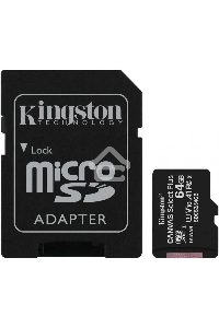 Флеш карта microSDHC 64GB microSDXC Class10 Kingston <SDCS2/64GB> Class10 UHS-I Canvas Select up to 100MB/s с адапт.