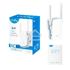 Повторитель беспроводного сигнала Cudy RE1200 AC1200 10/100BASE-TX/Wi-Fi белый