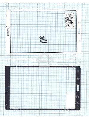 Стекло сенсора для Samsung Galaxy Tab S 8.4 SM-T700 белое