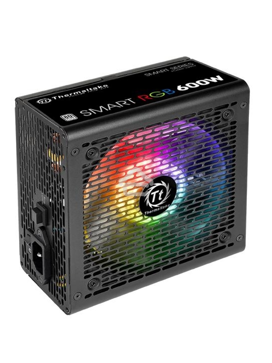 Блок питания Thermaltake Smart RGB (PS-SPR-0600NHSAWE-1), 600Вт, 80 PLUS, 120мм, черный