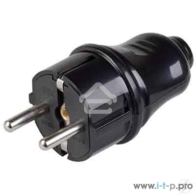 Розетка Iek ERP10-16-01-K02 РПп10-02-Ст разборная прямая с з/к 16А черная