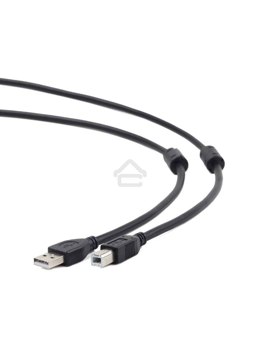 Кабель Gembird/Cablexpert CCF2-USB2-AMBM-10 USB 2.0 Pro AM/BM, 3м, экран, 2феррит.кольца, черный, пакет