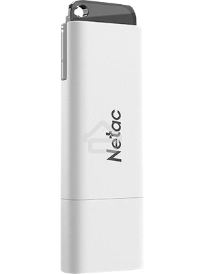 Флеш диск Netac U185 128Gb <NT03U185N-128G-30WH>, USB3.0, с колпачком, пластиковая белая
