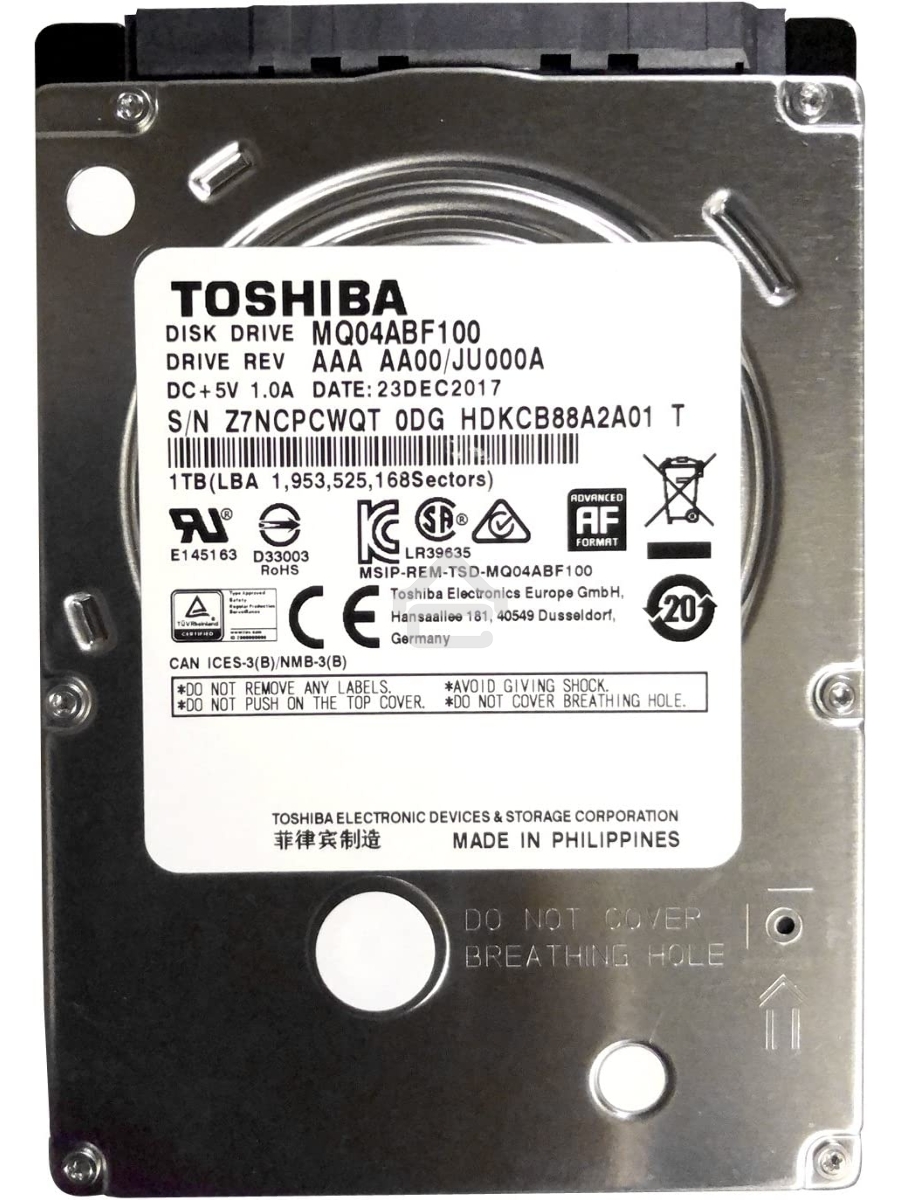 Жесткий диск Toshiba 1Tb 5400rpm MQ04ABF100 128Mb 2.5