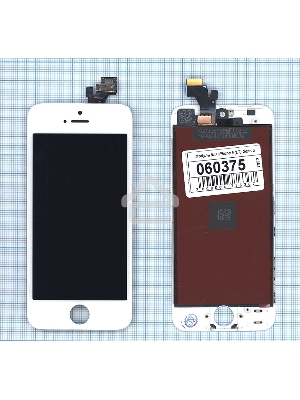 Дисплей для iPhone 5 в сборе с тачскрином (LT) белый