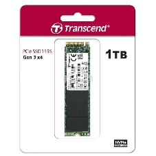 Накопитель SSD Transcend 115S, 1Tb, PCIe 3.0 x4, M.2 2280, NVMe, R/W 3200/2000