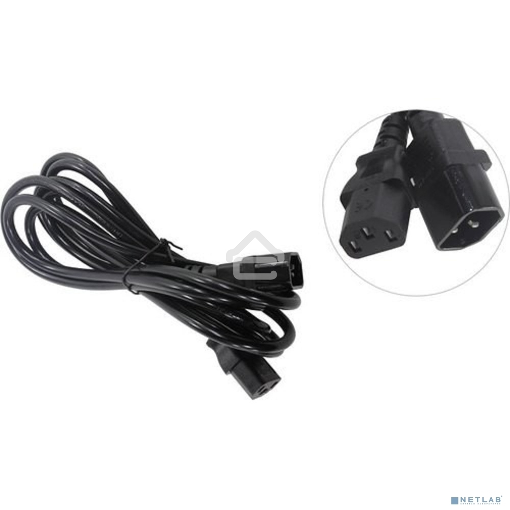 Кабель монитор-компьютер (UPS->уст-во) ExeGate Power EC-3P (С13->С14) VDE-250V-3*1,0-CU, 10A, 3м