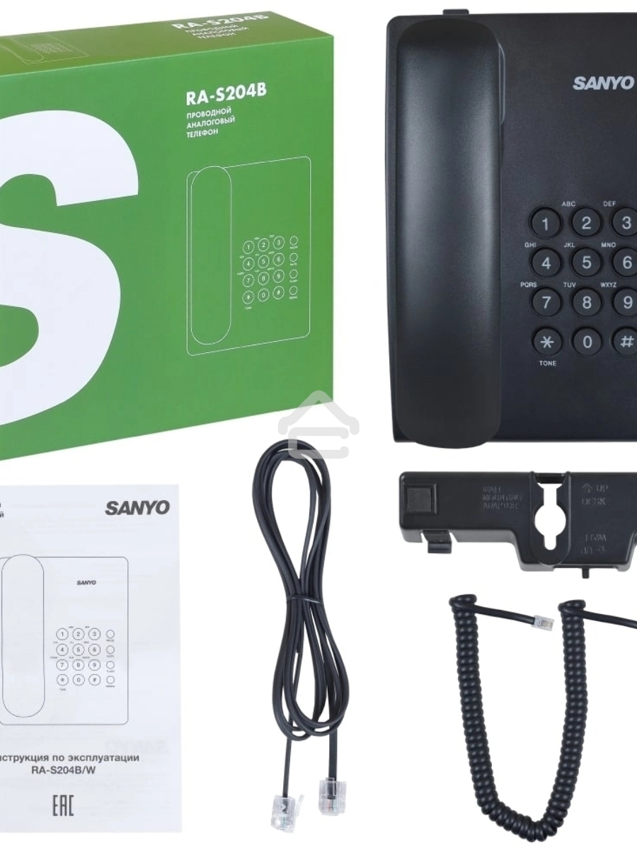 Телефон проводной SANYO RA-S204B черный