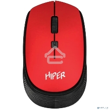 Мышь беспроводная HIPER HOMW-082 красный, 1600 dpi, радиоканал, USB, кнопки - 4