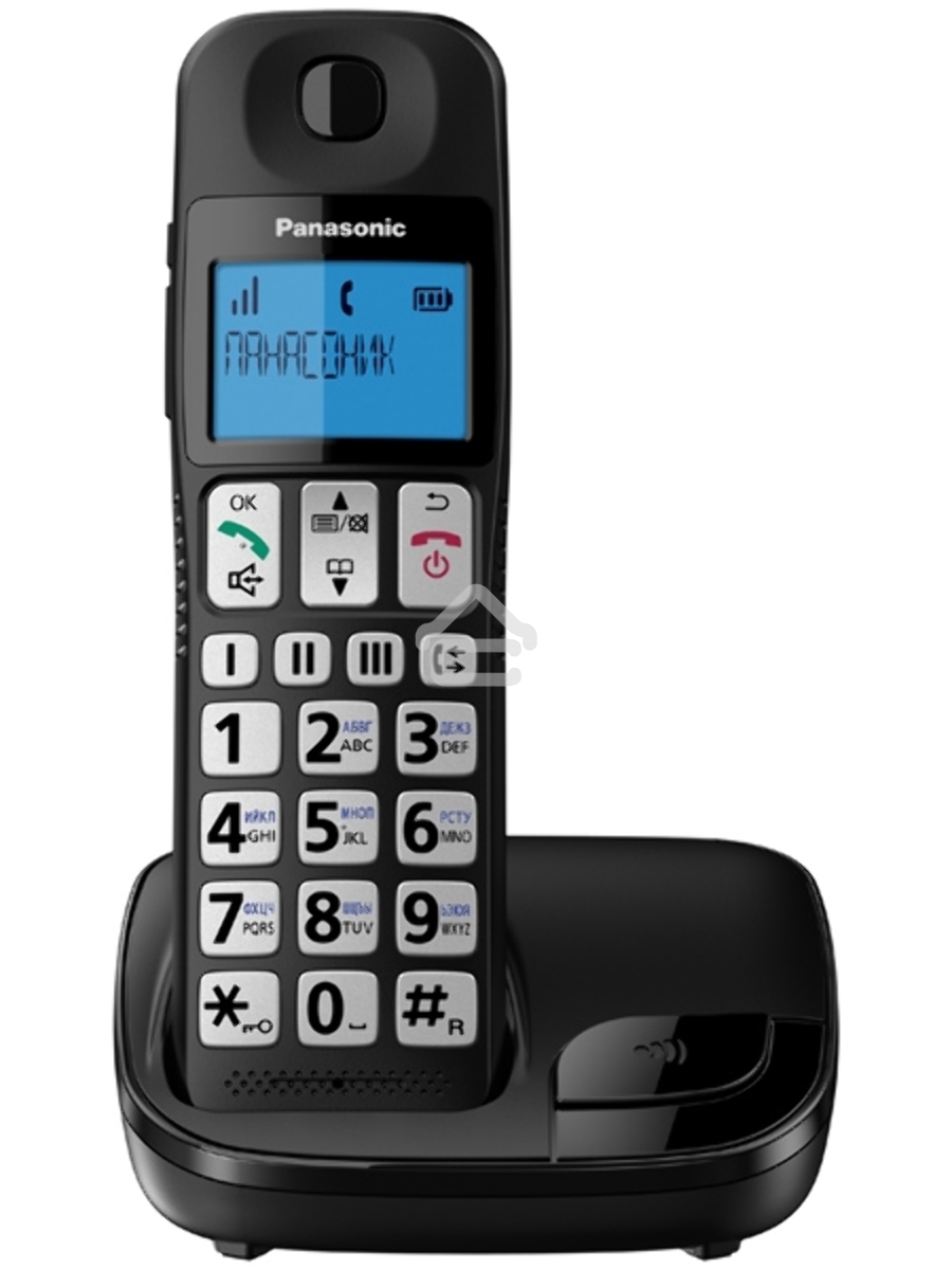 Телефон беспроводной (DECT) Panasonic KX-TGE110RUB черный АОН