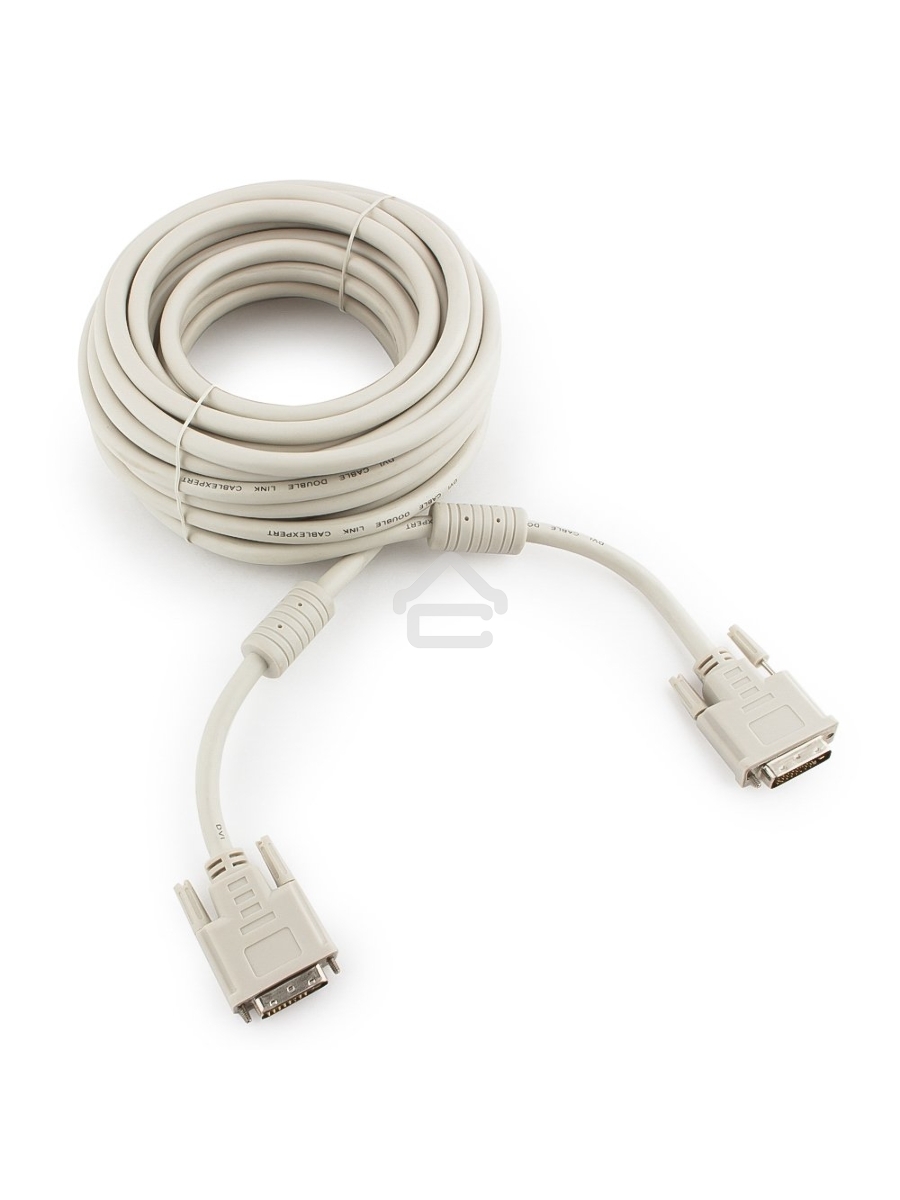 Кабель DVI-D dual link Gembird/Cablexpert CC-DVI2-10M, 25M/25M, 10м, экран, феррит.кольца, пакет