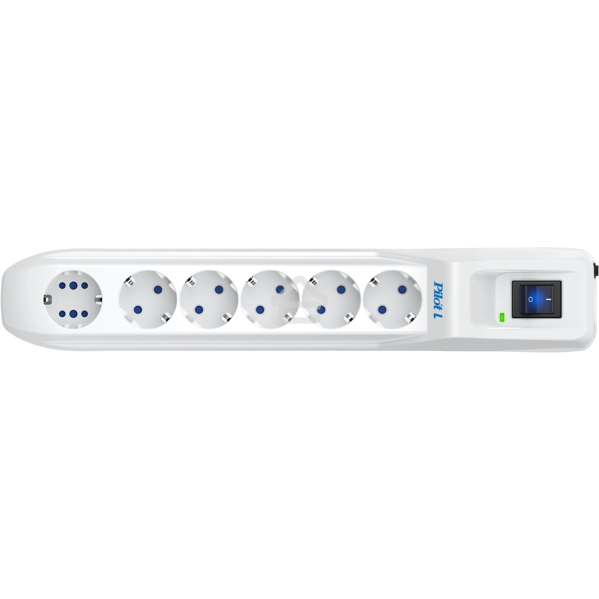 Сетевой фильтр Pilot L GP 6 розеток (5 евро + 1GP) 7 м/Surge protector Pilot L GP 6 outlets (5 EUR + 1GP) 7 m белый