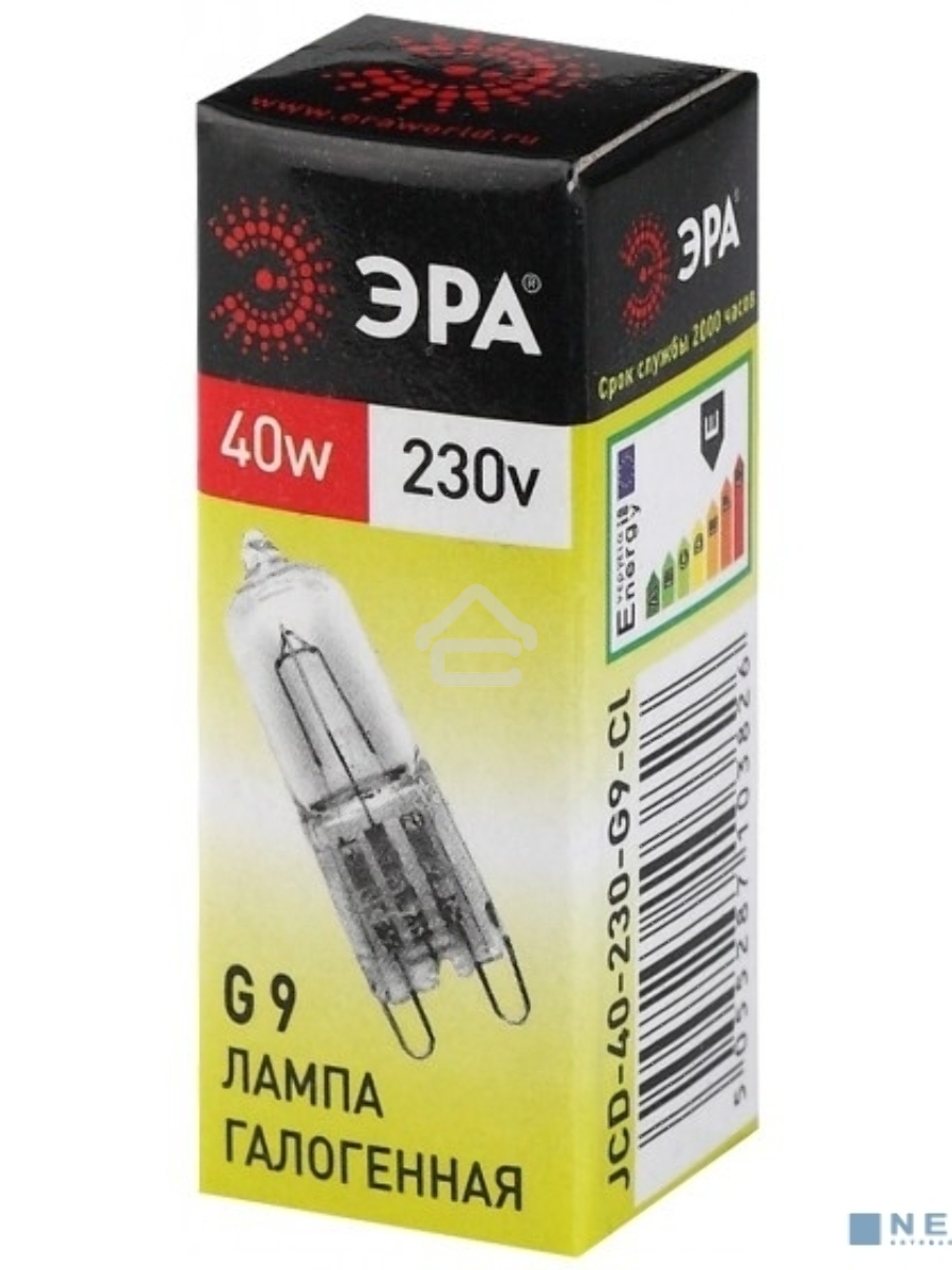 Лампа галогенная ЭРА G9-JCD-40-230V-Cl(100/1000/35000)