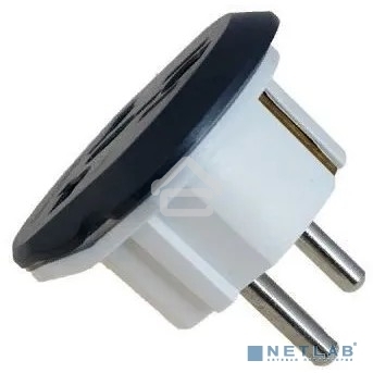 Адаптер-переходник PREMIER 11626/20 (1 розетка) темно-серый