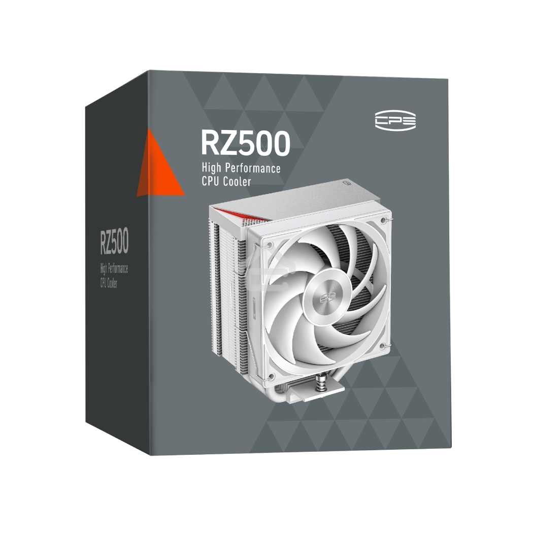 Кулер для процессора PCCooler RZ500 белый 120мм алюминий+медь 2200rpm 32db 4-pin 250W 155мм