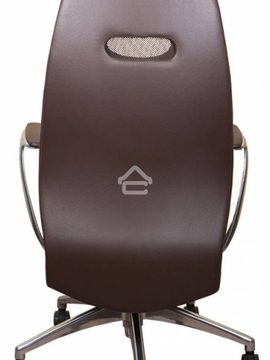 Кресло руководителя Бюрократ _Zen/Brown коричневый, кожа, крестовина алюминий