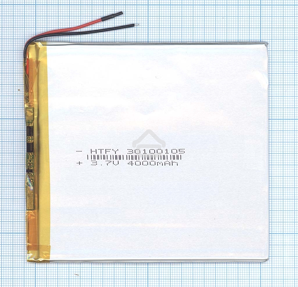 Аккумулятор Li-Pol (батарея) 3x100x105мм 2pin 3.7V/4000mAh