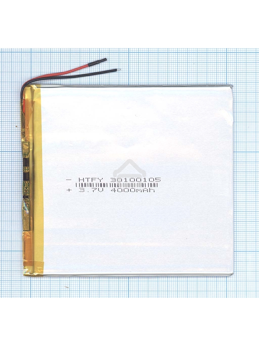 Аккумулятор Li-Pol (батарея) 3*100*105мм 2pin 3.7V/4000mAh