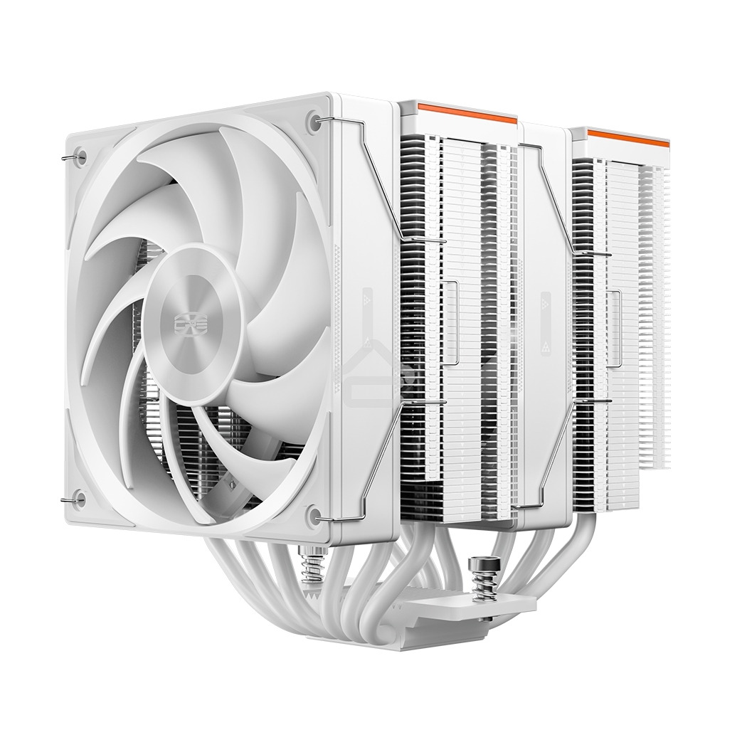 Кулер для процессора PCCooler RZ620 WH (260W, 4-pin PWM, 158мм, Al/Cu, 6x6мм, 2x120мм, 86.73CFM, 32dBA, 1800RPM, S: 1851/1700/1200/115X, AM5/AM4, белый)