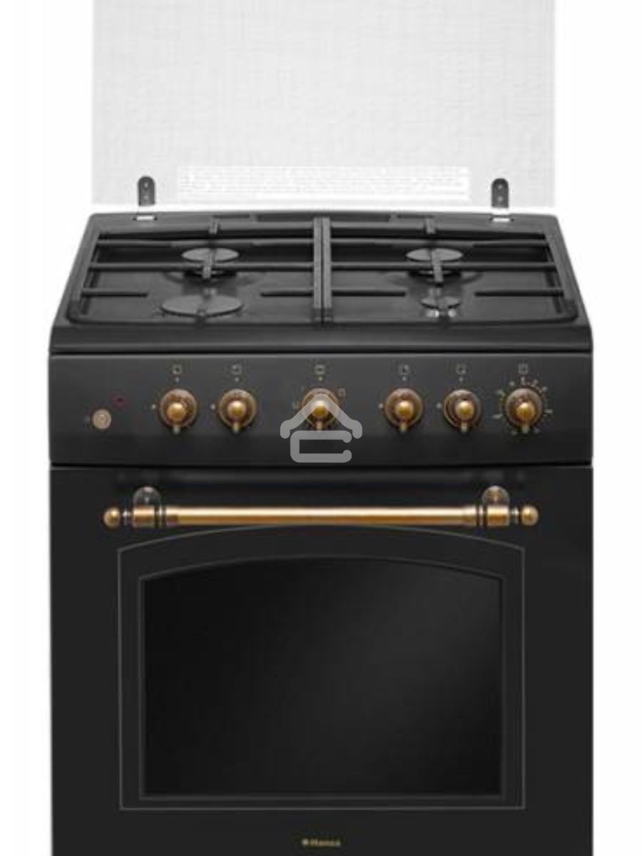 Плита газовая Hansa FCGA62109 черный, конфорок 4 шт, духовка 58 л, 60 см x 85 см x 60 см