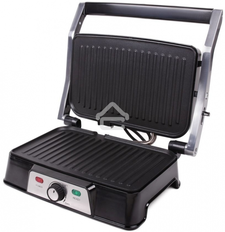 Электрический пресс-гриль Endever Grillmaster 220, серебристый/черный