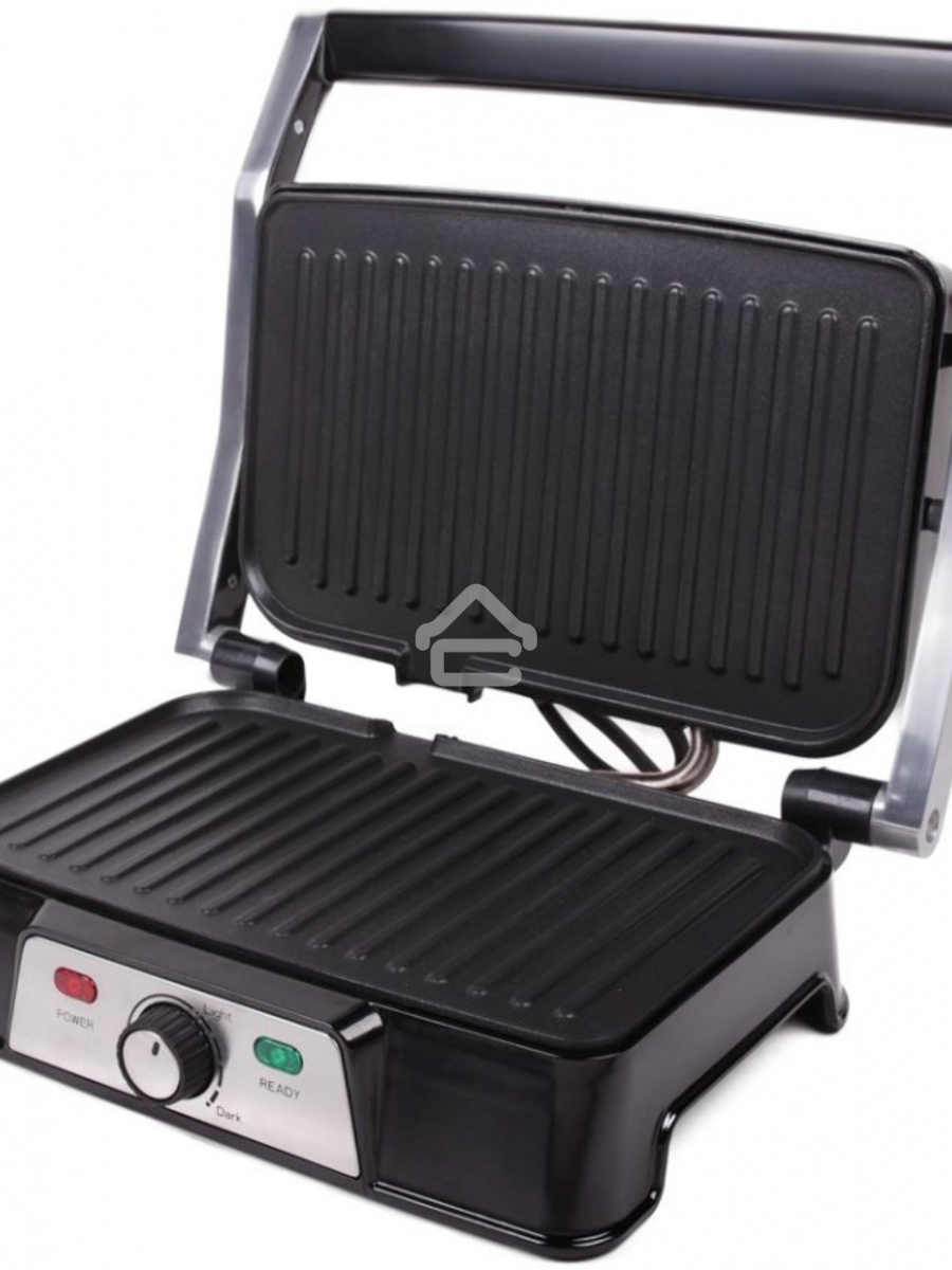 Электрический пресс-гриль Endever Grillmaster 220, серебристый/черный