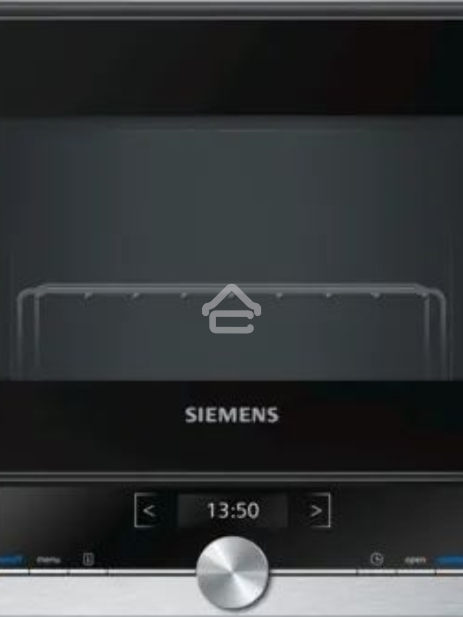 Микроволновая печь встраиваемая Siemens BE634LGS1M чёрный, 21 л, 900 Вт, переключатели - сенсорные/поворотный механизм