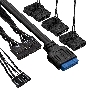 Компьютерный корпус Miditower ExeGate EVO-9205-NPX500 (ATX, БП 500NPX с вент. 12 см, с окном, 1*USB+1*USB3.0, аудио, 3 вент. 12см с RGB подсветкой)