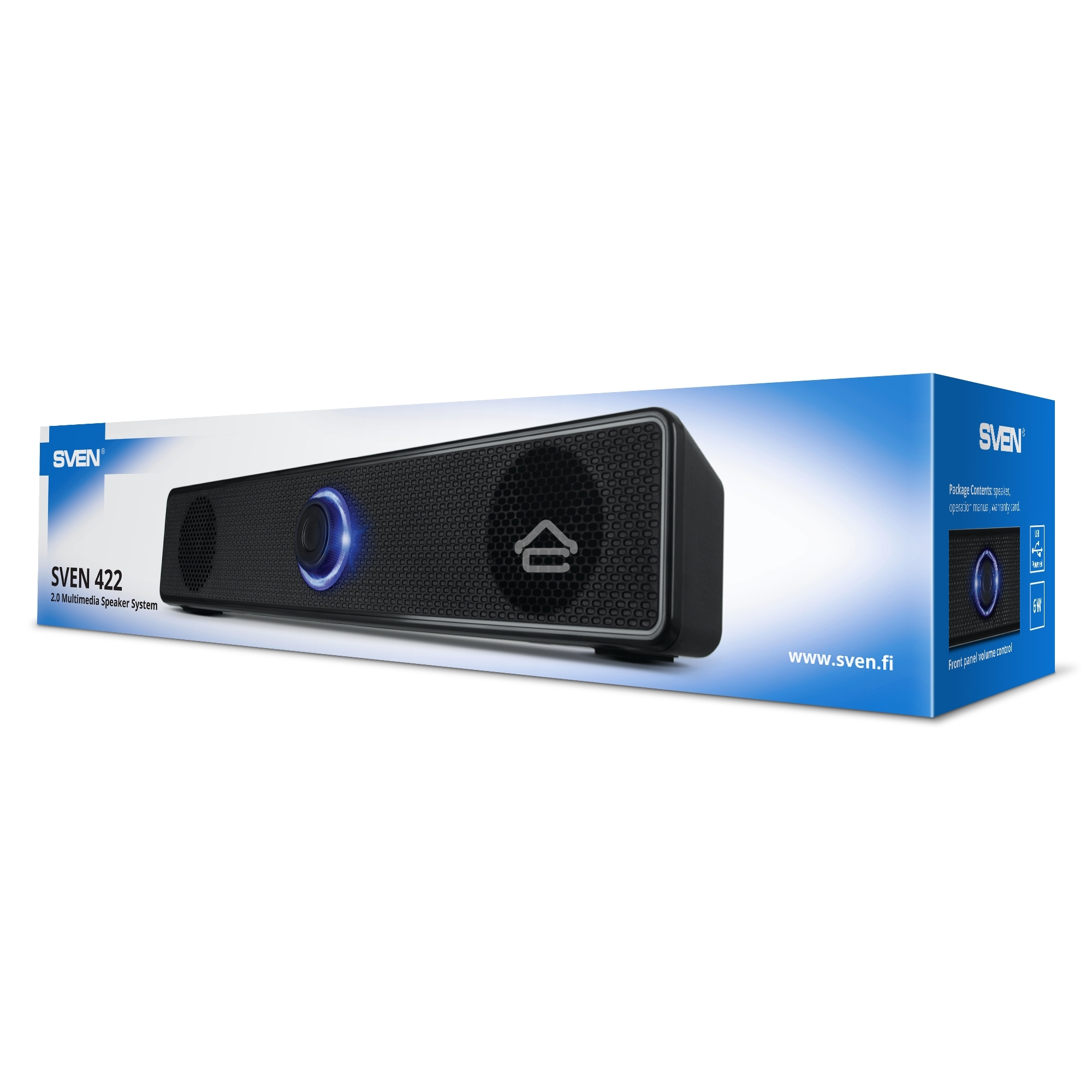 Компьютерная акустика Sven 2.0 Sven 422 черная (6 Вт, питание USB)