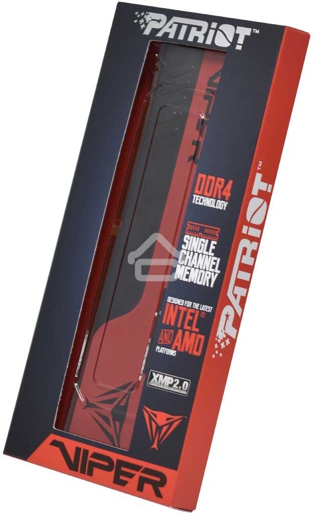 Оперативная память Patriot Viper Elite II, DDR4, 16Gb (1x16 Gb), 3200 MHz, CL18, DIMM, радиатор, красный, черный