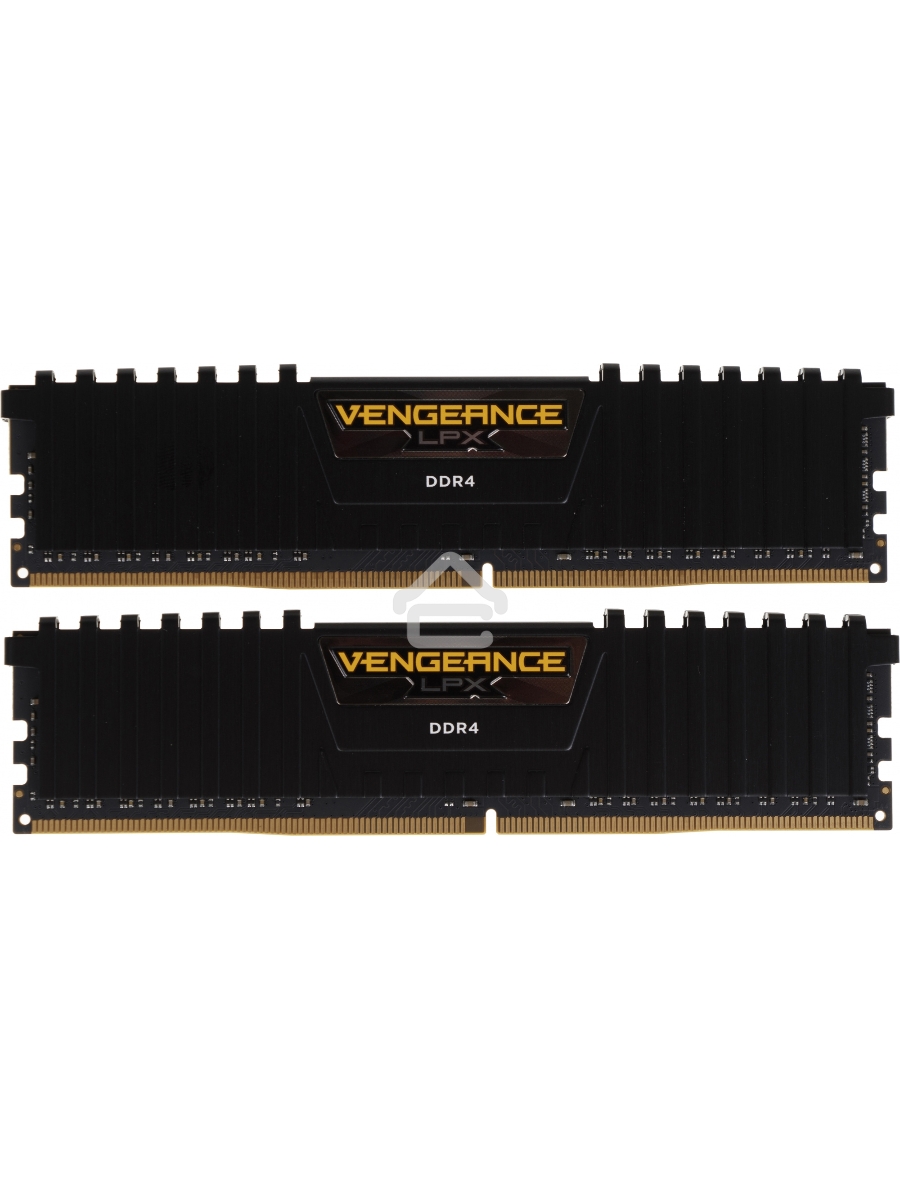 Оперативная память Corsair Vengeance LPX, DDR4, 16GB (2x8GB), 3200MHz, CL16, DIMM, с радиаторами, черный