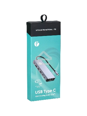 Usb концентратор TypeC -->(2HDMI+DP)4K*60Hz+3USB3.0+TC+USB2.0+RJ45+SD+TF+PD+audio+TCадаптер
