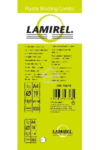 Пружины для переплета пластиковые Fellowes Lamirel LA-7867801 19мм белый 100 шт