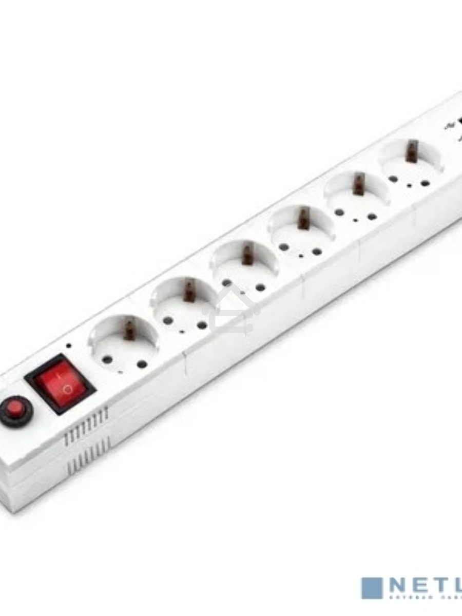 Сетевой фильтр Buro BU-SP1.8_USB_2A-W 1.8м (6 розеток) белый (коробка)