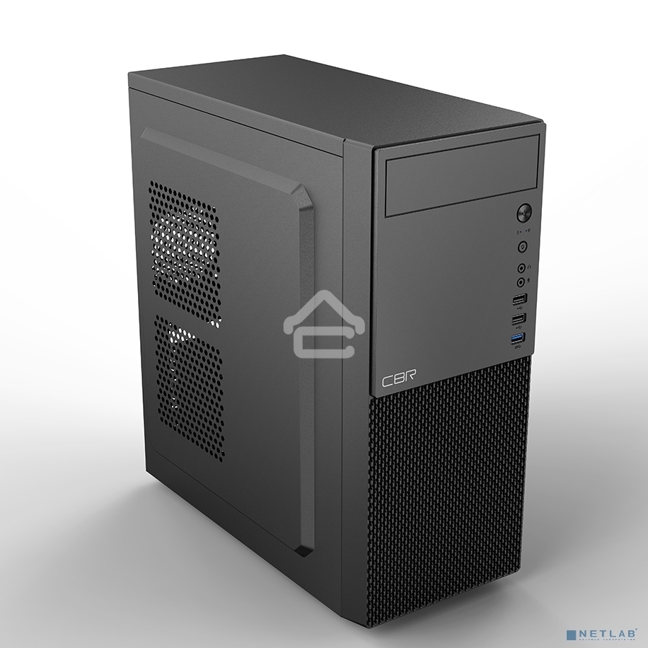 Компьютерный корпус CBR PCC-ATX-E188-WPSU ATX Miditower E188, без БП, 1*USB 3.0, 2*USB 2.0, HD Audio+Mic, черный