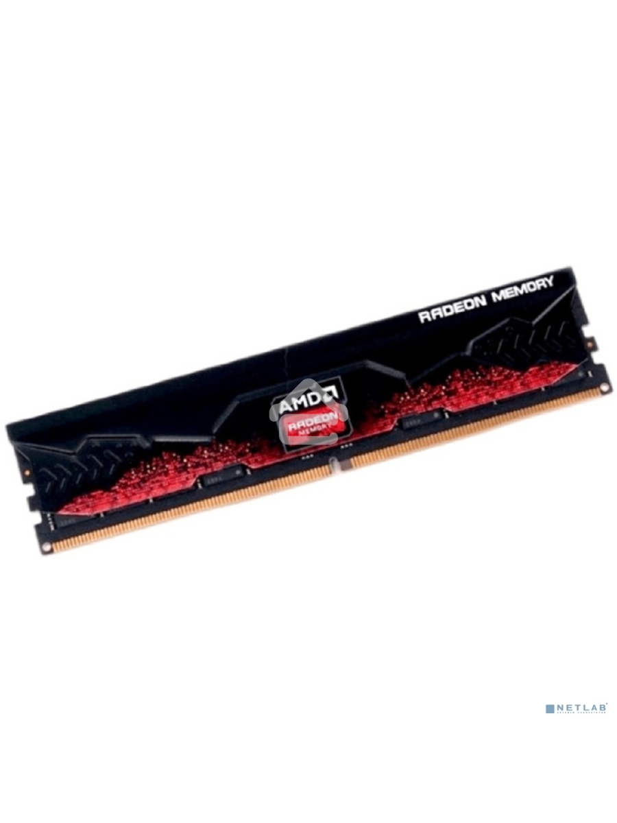 Оперативная память AMD Radeon R5, DDR5, 8GB (1x8GB), 5200MHz, CL40, DIMM, с радиатором, красный/черный