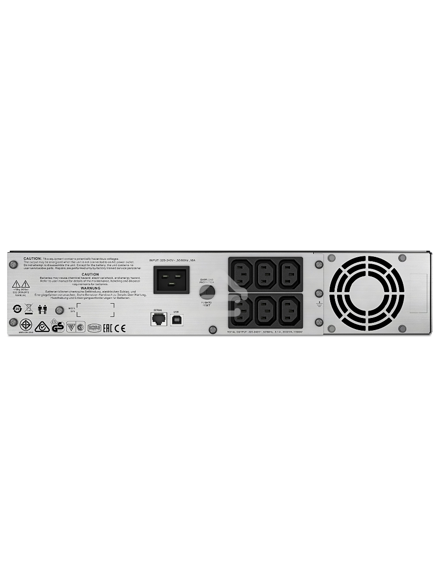 Источник бесперебойного питания APC Smart-UPS C SMC2000I-2U 1300Вт 2000ВА черный