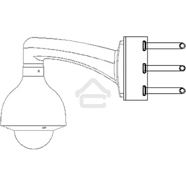 Кронштейн для крепления на столб видеокамер серий HFWxxS, HFWxxR-Z/VF,SD60/6AE/6AL, SD59/50/40, SD6C, SD42, SD29 Кронштейн для крепления на столб видеокамер серий HFWxxS, HFWxxR-Z/VF,SD60/6AE/6AL, SD59/50/40, SD6C, SD42, SD29