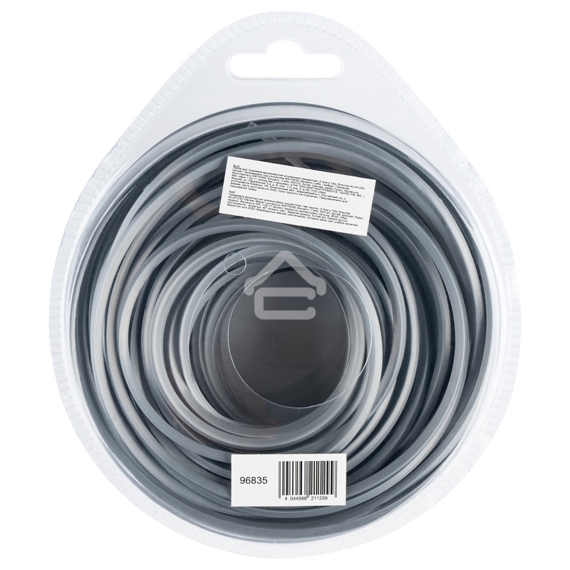 Леска для триммера Denzel армированная алюминием квадратная, 2,7мм х 15м, блистер ALUFLEX