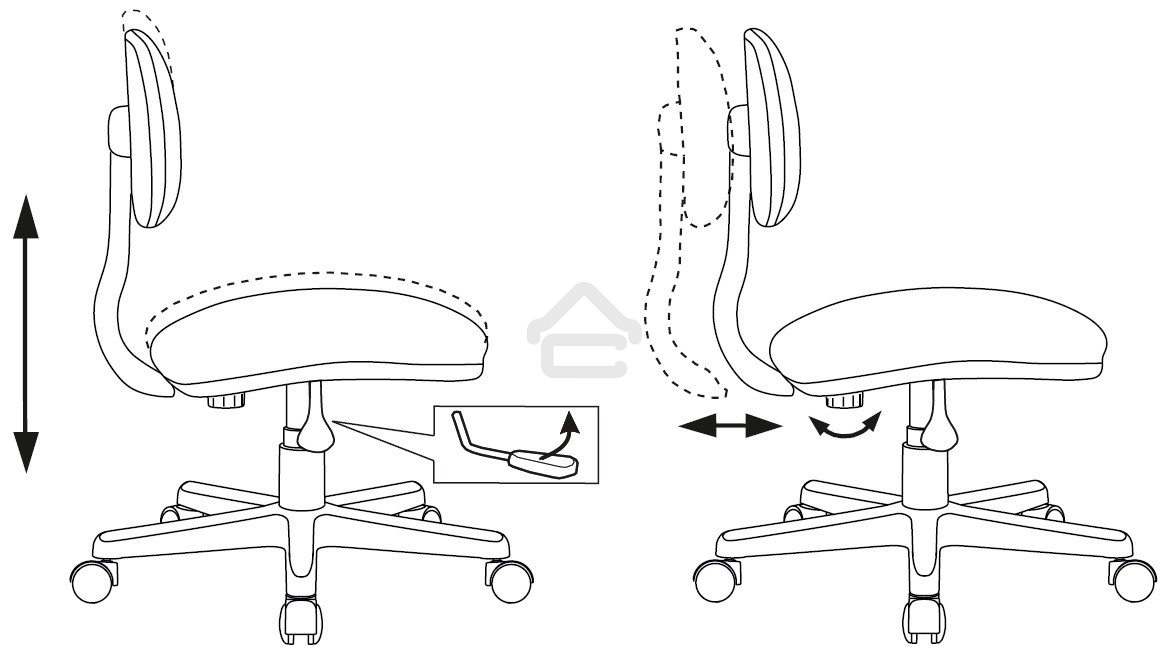 Кресло детское Бюрократ CH-W201NX мультиколор маскарад, крестовина пластик, пластик белый