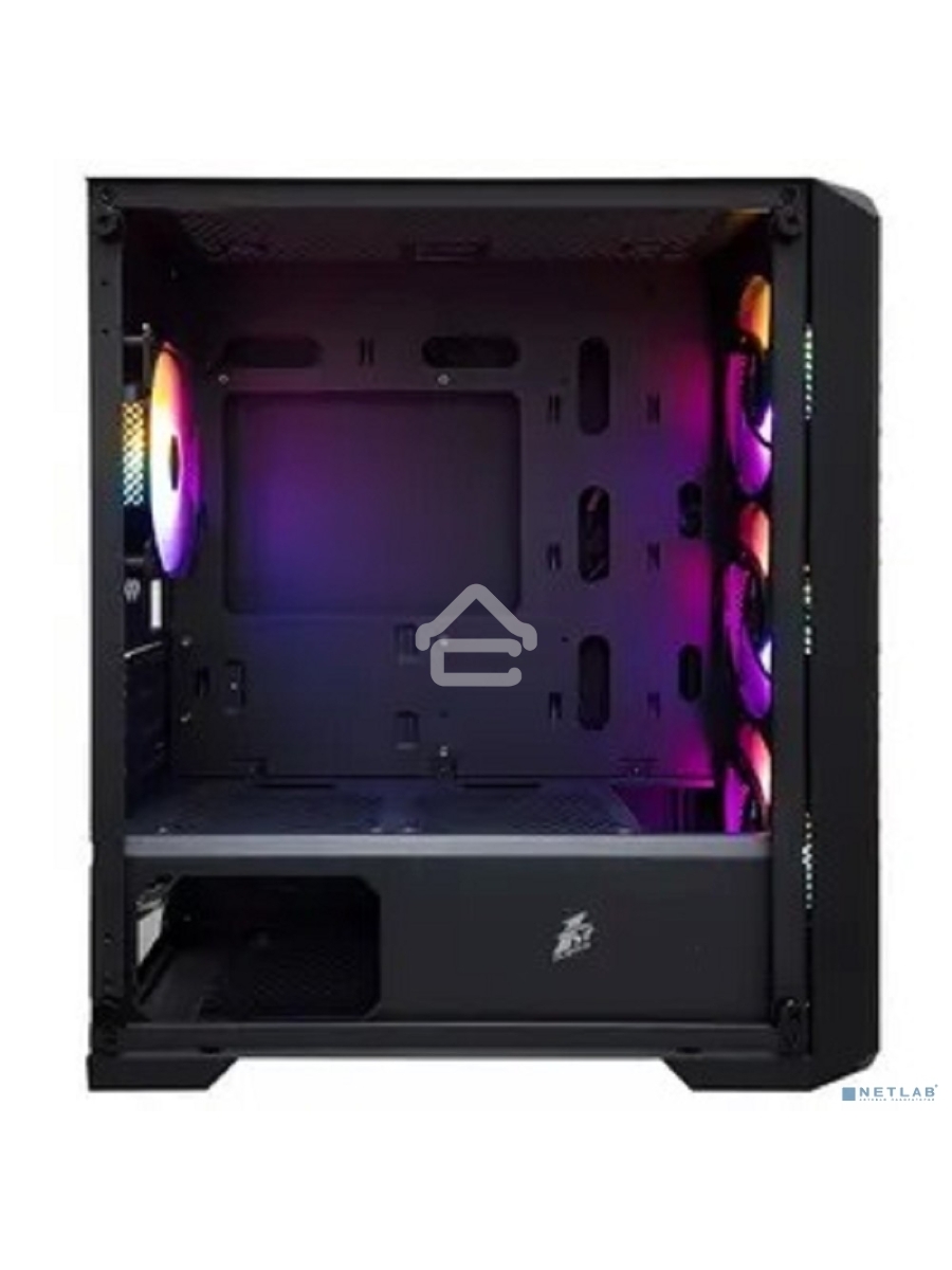 Компьютерный корпус 1STPLAYER TRILOBITE T5 Black / mATX, TG / 4x120mm LED fans inc. / T5-BK-4F1