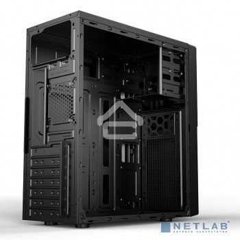 Компьютерный корпус CBR PCC-ATX-E188-WPSU ATX Miditower E188, без БП, 1*USB 3.0, 2*USB 2.0, HD Audio+Mic, черный