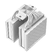 Кулер для процессора PCCooler RZ620 WH (260W, 4-pin PWM, 158мм, Al/Cu, 6x6мм, 2x120мм, 86.73CFM, 32dBA, 1800RPM, S: 1851/1700/1200/115X, AM5/AM4, белый)