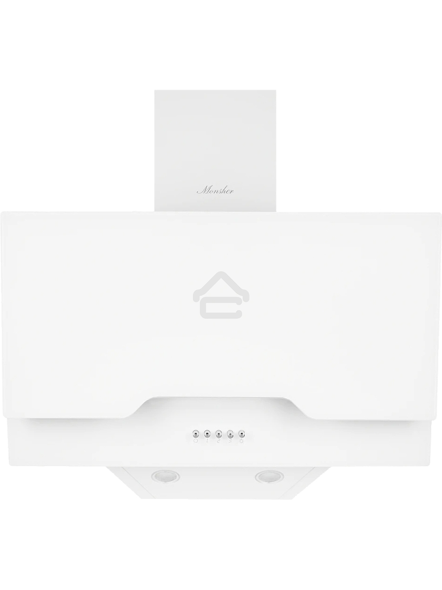Наклонная вытяжка MONSHER LAVAL 60 Blanc, ширина 60 см, отвод/рециркуляция, 900 м3/час, электронноесенсорное управление, 3 скорости, светодиодное освещение 2*1 Вт, металлические жироулавливающие фильтры, угольный фильтр KM 102 (опция), цвет: белый ПРОМО