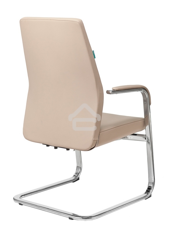 Кресло офисное Бюрократ JONS-LOW-V/BEIGE бежевый, кожа, на полозьях