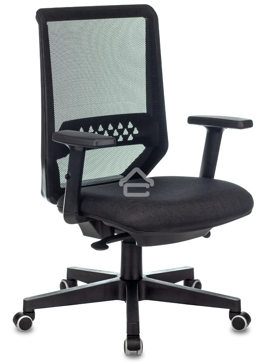 Кресло руководителя Бюрократ EXPERT TW-01 черный 38-418, сетка/ткань, с подголов. крестовина пластик