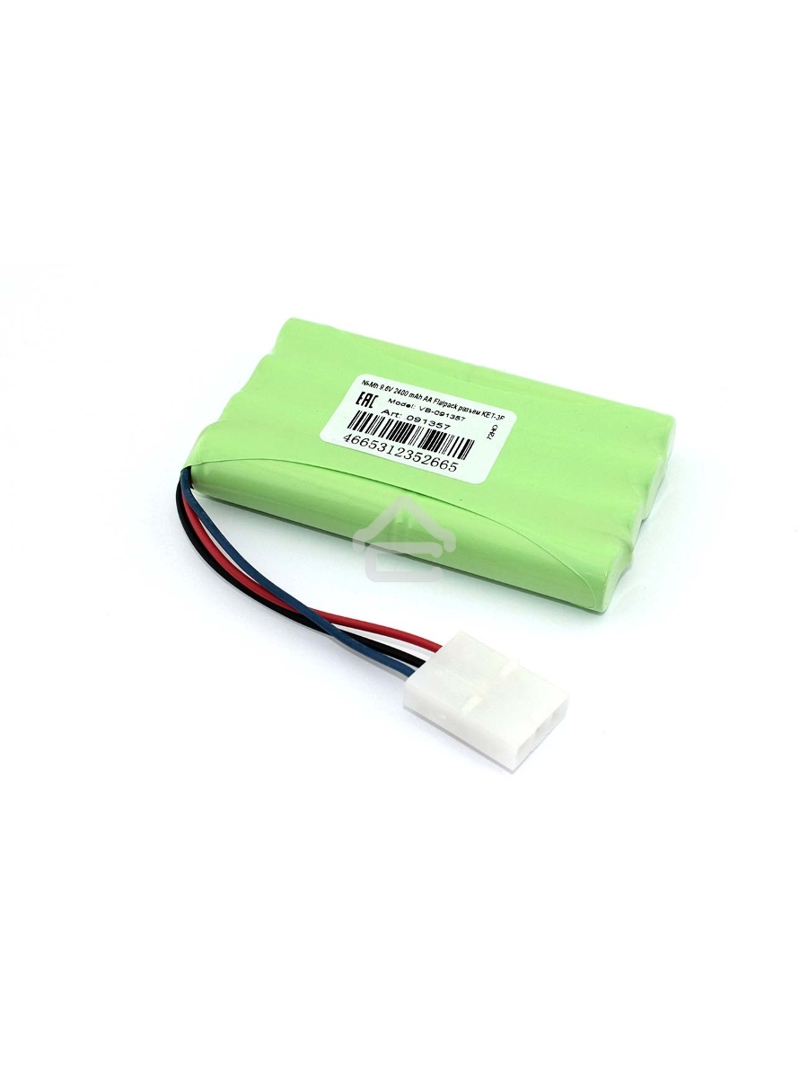 Аккумулятор Ni-Mh 9.6V 2400 mAh AA Flatpack разъем KET-3P (4+4)
