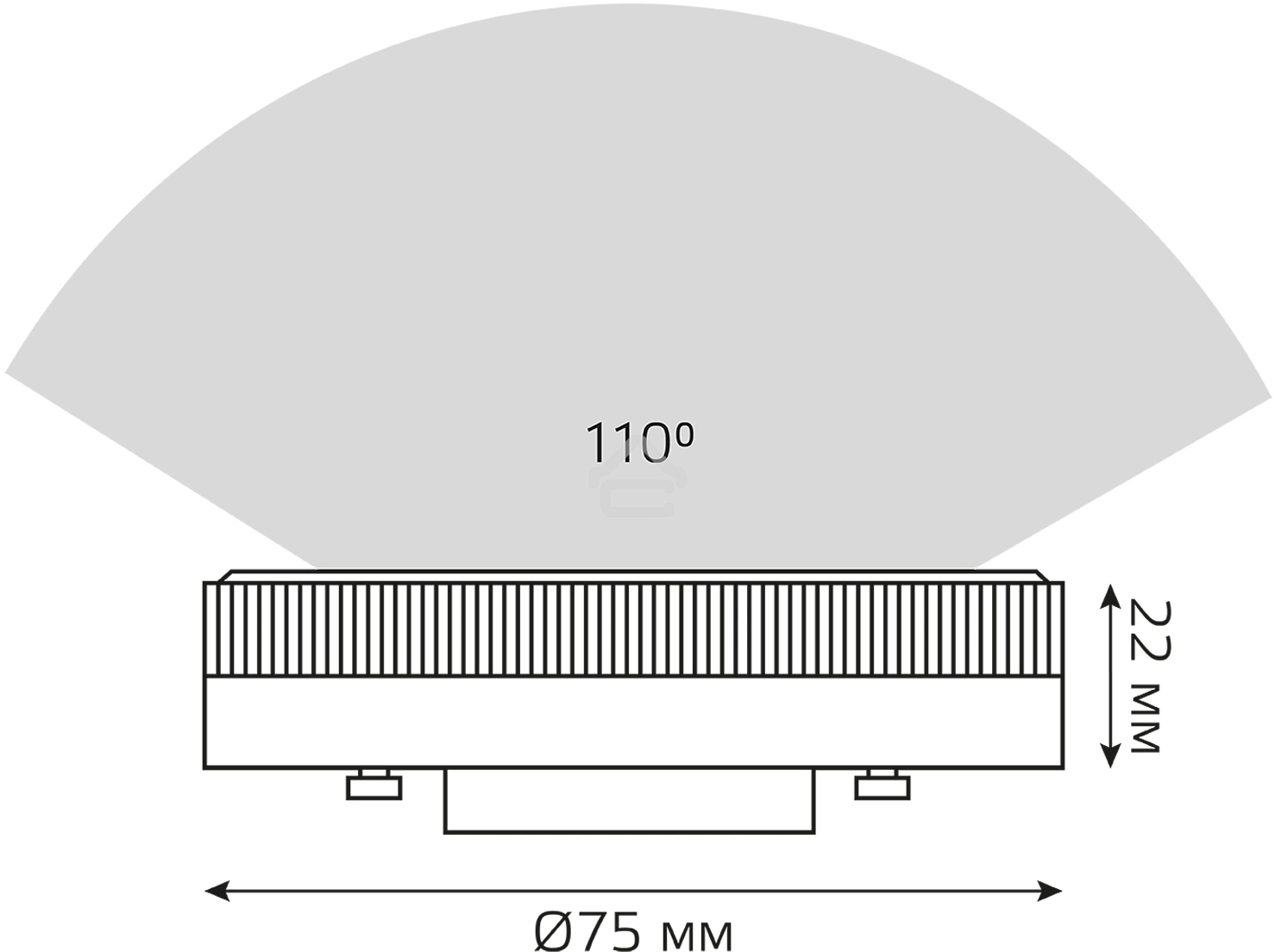 Лампа светодиодная Gauss 11Вт цок.: GX53 таблетка 220B св. свеч. бел. теп. Tablet (упак.: 10 шт) (83811)